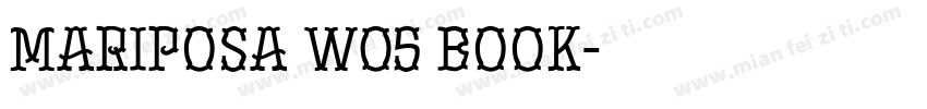 Mariposa W05 Book字体转换